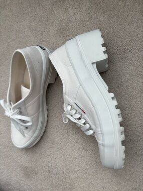 Superga White Low-Top Canvas Sneakers